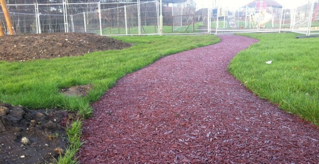 Rubber Mulch Pathway
